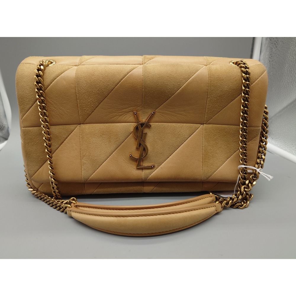 Saint Laurent Jamie Medium Shoulder Bag Tan Leather Suede Medium